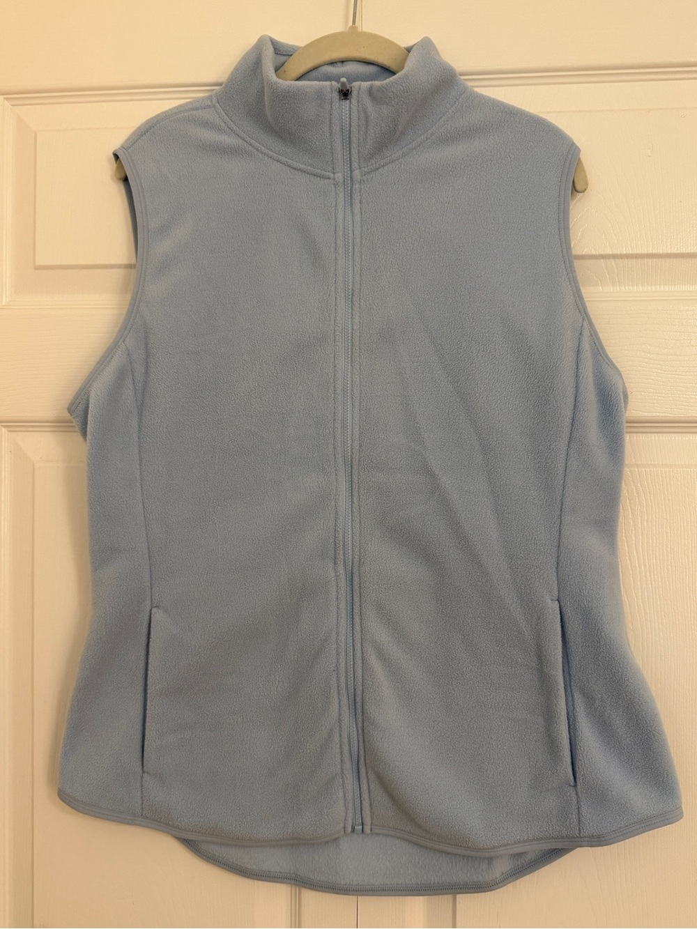 Old Navy Performance Fleece Light Blue Sleeveless Zip Vest  size L tall